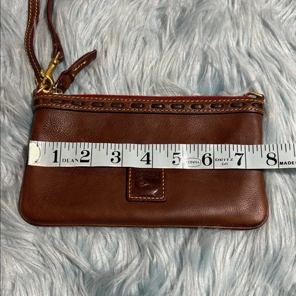 Dooney & Burke Florentine Chestnut Leather Wristlet - Picture 6 of 7